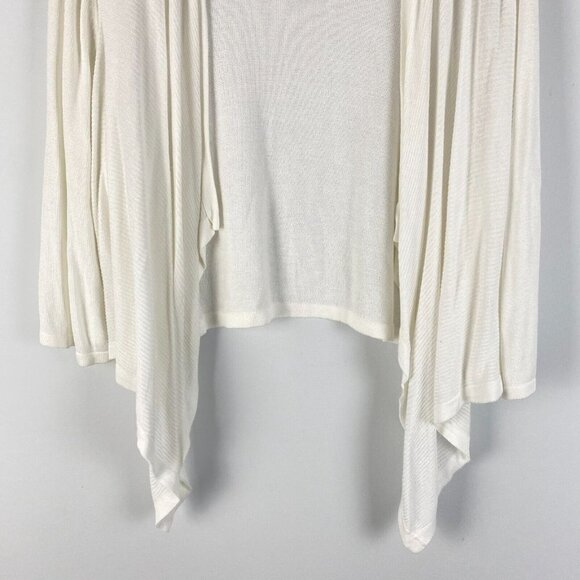 Catherines Cardigan Womens 2X Open Front White Long Sleeve Lightweight - Picture 3 of 8